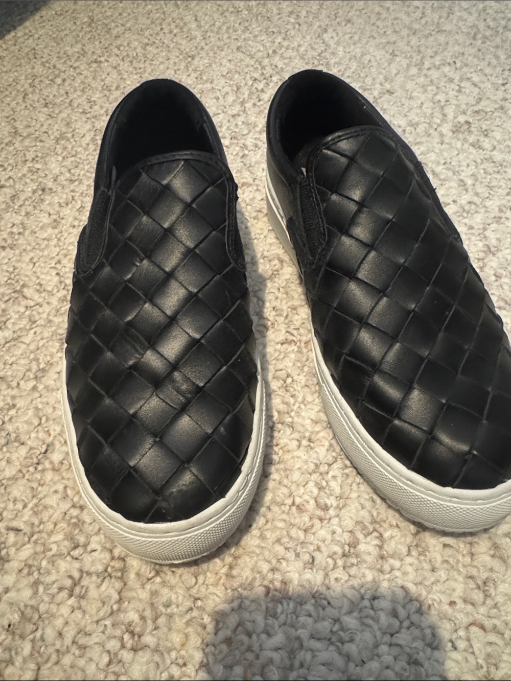 Marc Fisher Woven Leather Slip-On Sneakers